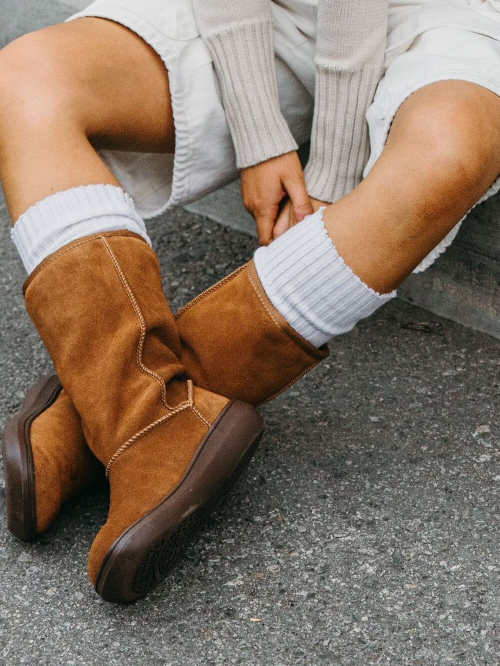 New Rocket Dog Y2K Sugar Daddy Chestnut Suede Lined Boots Size 8.5